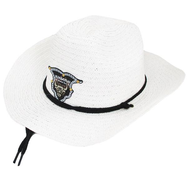 麦わら帽子 中折れハット ウエスタン風 テンガロンハット ストローハット 帽子 エンブレム付き つば広  ツバ広 メンズ レディース 夏 STRAW HAT 6538 |  | 13