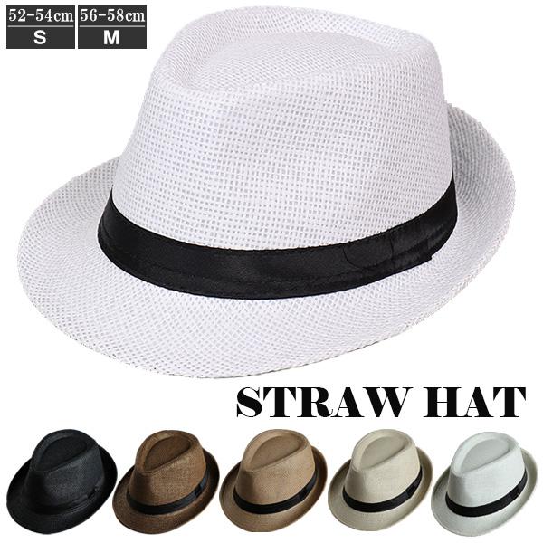麦わら帽子 キッズハット リボン 子供用 ストローハット 中折れハット 帽子 麦藁 子供用 メンズ レディース ジュニア 春 夏 STRAW HAT 6544 | 