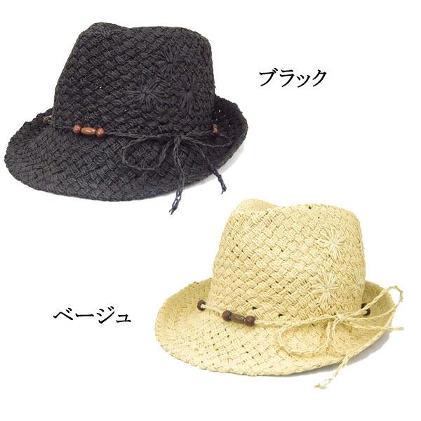 ウードビーズ飾り 麦わら帽子 中折れ ストローハット 花模様 中折れハット UVカット 日よけ帽子 メンズ レディース 春 夏 STRAW HAT 6613 |  | 03