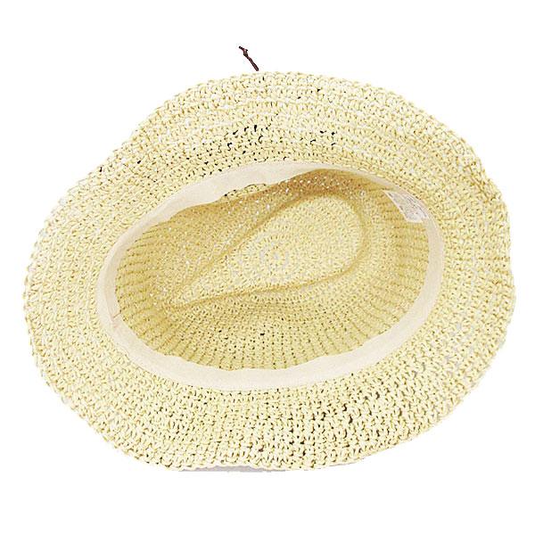 麦わら帽子 レディース コサージュ付き 中折れ ストローハット 折りたたみ ハット 婦人帽 紫外線対策 UVカット 日よけ 帽子 上品 おしゃれ 春 夏 HAT 6632 |  | 04