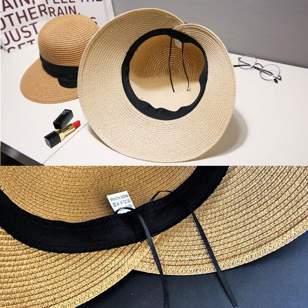 麦わら帽子 つば広 サンバイザー レディースハット バック蝶リボン 帽子 ストローハット UVカット 日よけ 夏 秋 STRAW HAT 6650 |  | 06