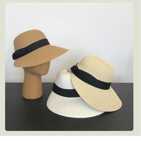 麦わら帽子 つば広 サンバイザー レディースハット バック蝶リボン 帽子 ストローハット UVカット 日よけ 夏 秋 STRAW HAT 6650 |  | 11