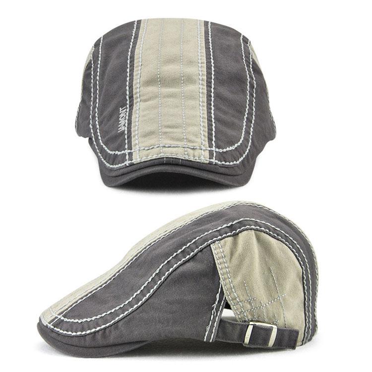 チェーンステッチ ハンチング コットン 帽子 パッチワーク風 キャップ