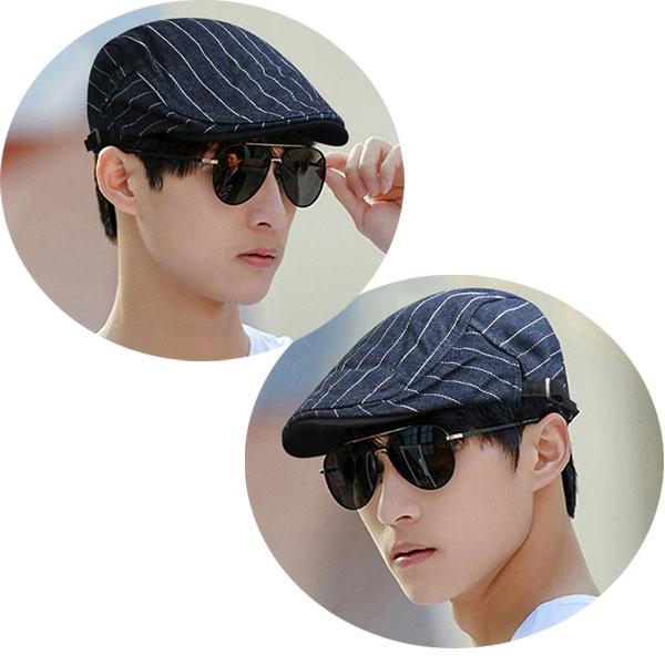 ストライプ柄 ハンチング 帽子 コットン キャップ ハンチング帽 綿 メンズ レディース 春 夏 HUNTING CAP 7116 |  | 06