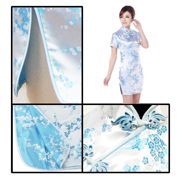 チャイナドレス ミニ パーティードレス チャイナ ドレス ショート ミニドレス チャイナ服 大きいサイズ 半袖 梅柄 花柄 刺繍 コスプレ 衣装 China Dress 1008 |  | 14