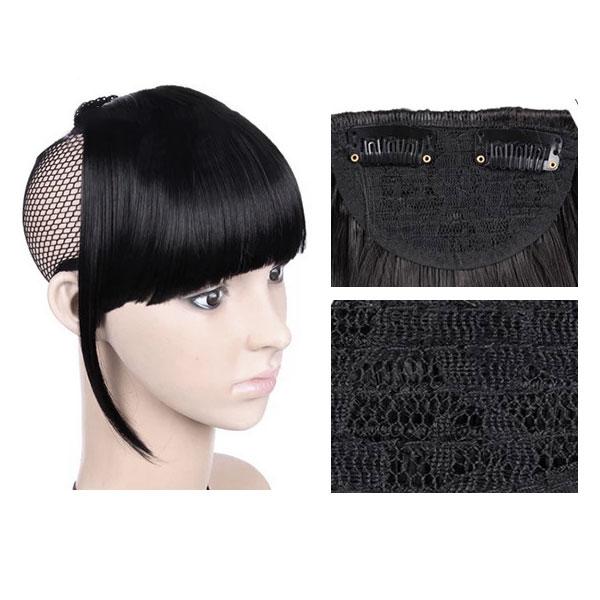 前髪ウィッグ バングヘア エクステ ウィッグ 触覚付き前髪 斜め前髪