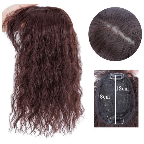 ヘアトップピース ソバージュ 部分ウィッグ つむじ付き ヘアピース 前髪ウィッグ ウィッグ トップカバー エクステ ウイッグ 付け毛 つけ毛 かつら WIG MG 010 | 