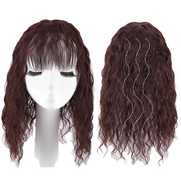 ヘアトップピース ソバージュ 部分ウィッグ つむじ付き ヘアピース 前髪ウィッグ ウィッグ トップカバー エクステ ウイッグ 付け毛 つけ毛 かつら WIG MG 010 |  | 07