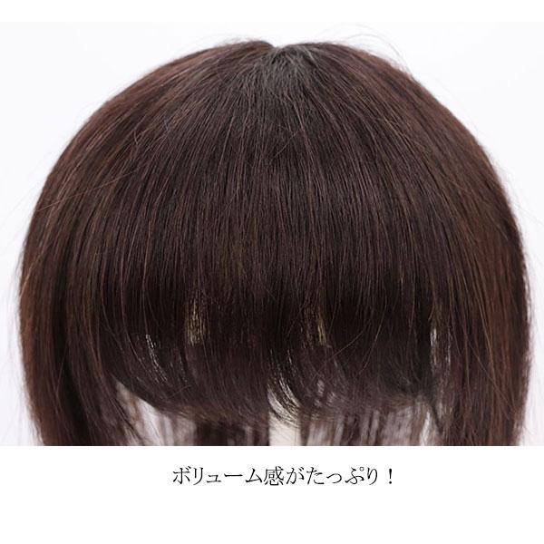 人毛 トップピース マシンメイド ストレート 25cm ヘアピース トップカバー つむじ メッシュベース 部分ウィッグ 増毛部分かつら つけ毛 WIG MGH 01225｜bbdirect｜06