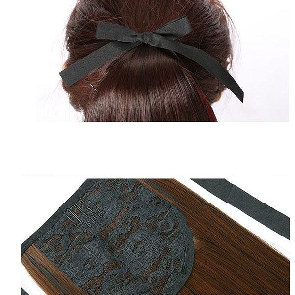 ポイントウィッグ ストレート リボン式 ポニーテール エクステ ロング ミディアム セミロング 耐熱 付け毛 つけ毛 ウイッグ wig point 003 |  | 36