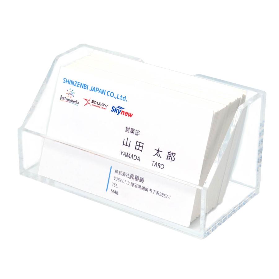 名刺スタンド 名刺立て カード立て アクリル スタンド 透明 クリア 3個
