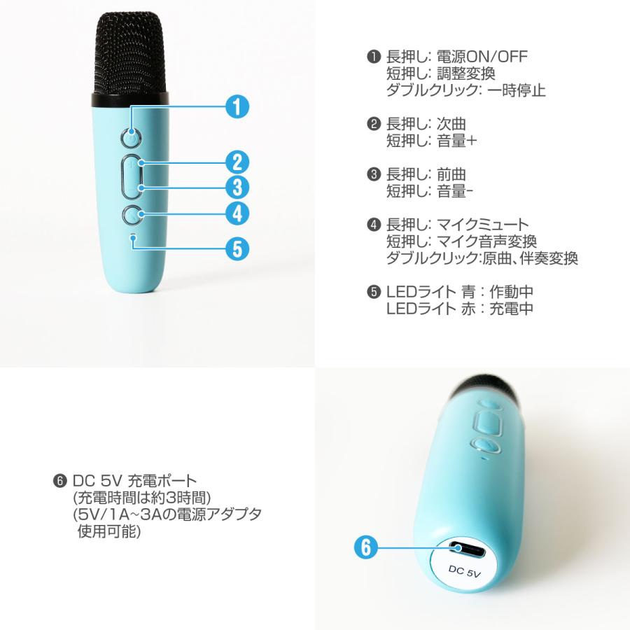 カラオケマイク＆スピーカーセット カラオケセット 家庭用