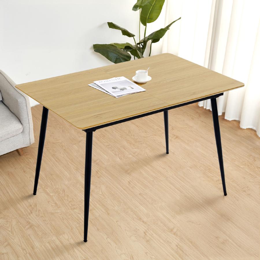 ダイニングテーブル 伸長式 2人掛け 〜 8人掛け 伸縮 木目調 テーブル