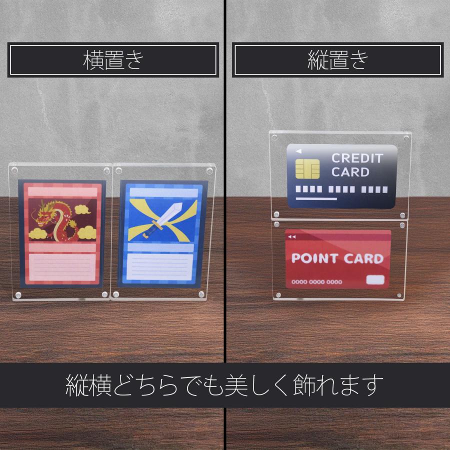 2枚いっしょに飾れる フォトフレーム チェキサイズ 折りたたみ アクリル マグネット式 チェキ 名刺 ショップカード スタンド 透明 クリア 推し活 ギフト FA-01 |  | 01