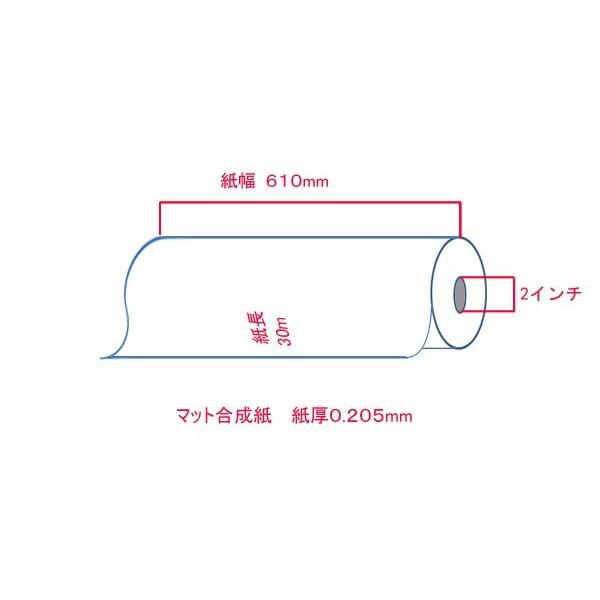 ポスター用紙 インクジェットロール紙 マット合成紙 610mm×30M 2 ポスター用紙 インクジェットロール紙 マット合成紙 610mm×30M 2