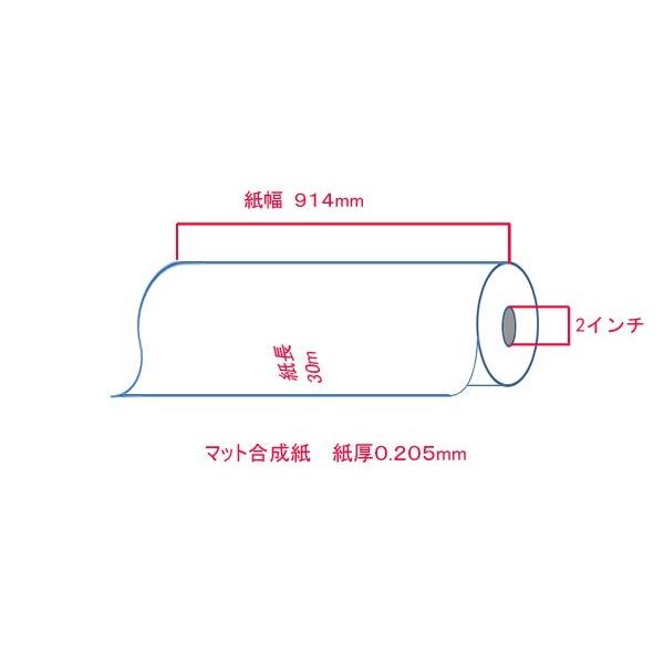 マット合成紙ロール914mm × 40m