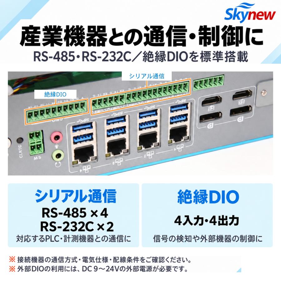 Skynew 産業用PC インテル Core i5-14500T DDR5メモリ32GB SSD1TB LAN