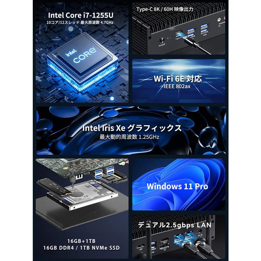 Skynew ファンレスミニpc ミニpc デスクトップパソコン 新品 Windows