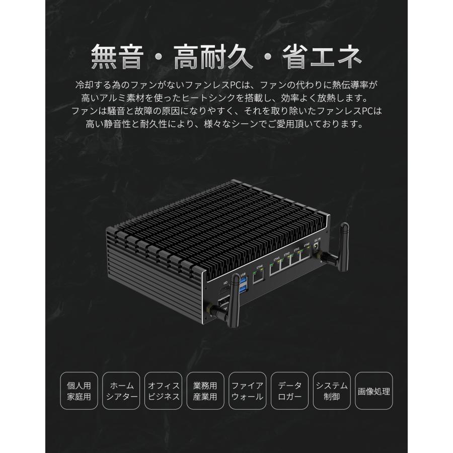 ファンレスミニpc ミニpc デスクトップパソコン 新品 ミニパソコン OSなし Celeron 5205U メモリ4GB SSD128GB 省スペース skynew K15 | Skynew | 03
