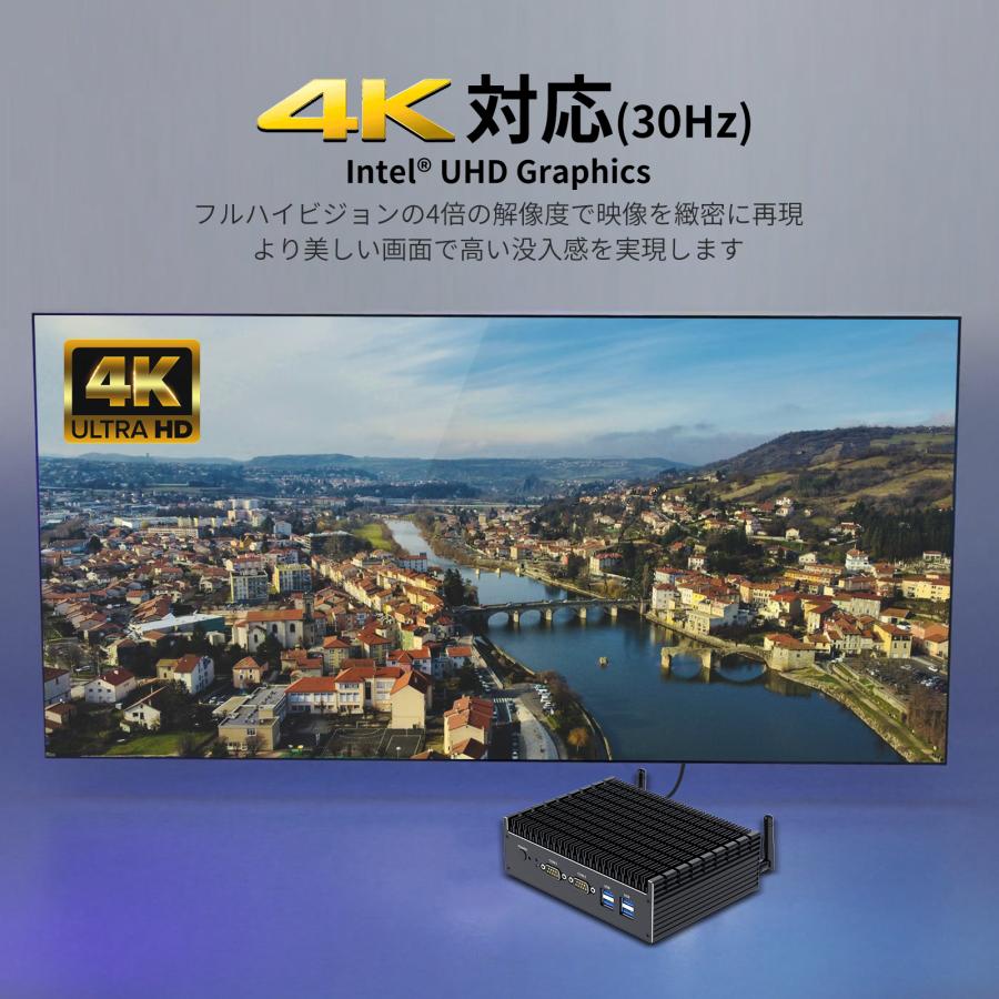 ファンレスミニpc ミニpc デスクトップパソコン 新品 ミニパソコン OSなし Celeron 5205U メモリ4GB SSD128GB 省スペース skynew K15 | Skynew | 06