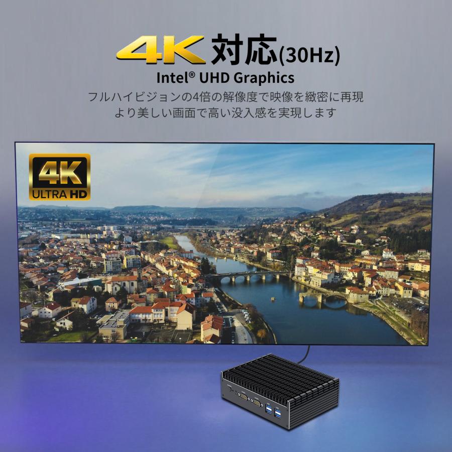 ファンレスミニpc ミニpc デスクトップパソコン 新品 ミニパソコン OSなし Celeron 5205U メモリ4GB SSD128GB 省スペース skynew k16 | Skynew | 06