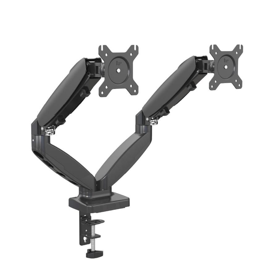 モニターアーム ２画面 デュアルディスプレイ ガス式 卓上 15-27インチ 耐荷重７kg ガススプリング VESA 高さ調整 角度調整  E-WIN MAD-BK |  | 06