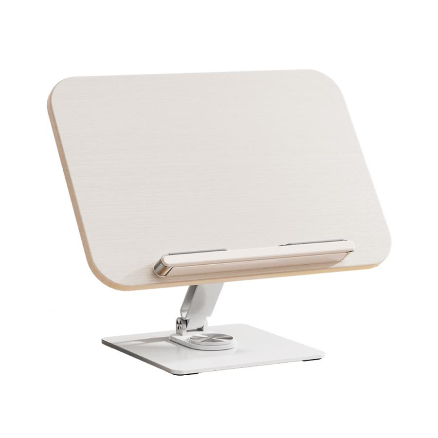 【雑誌で紹介されました！】高品質ブックスタンド タブレットスタンド ipadスタンド 360°回転 卓上 本立て 読書台 書見台 勉強 レシピスタンド ホワイト 新仕様 |  | 11