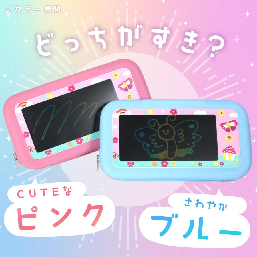 メモパッド付ペンケース 多機能ペンケース 大容量 薄型 小学生 かわいい 筆箱 入学祝い 進級祝い 小学生 女の子 クリスマス プレゼント ピンク ブルー MP |  | 07