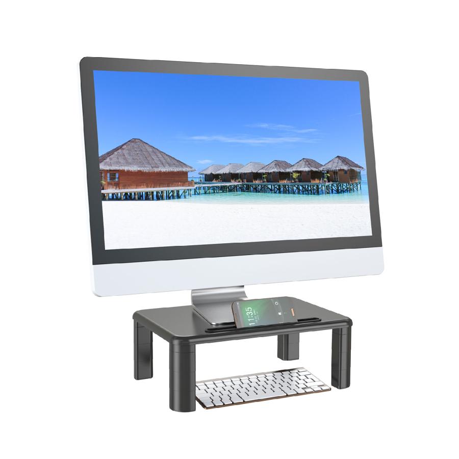 モニタースタンド 机上台 モニター用 スタンディングデスク 卓上 机上ラック 昇降式 高さ 角度 調整可 モニター台 E-WIN MR01 |  | 07