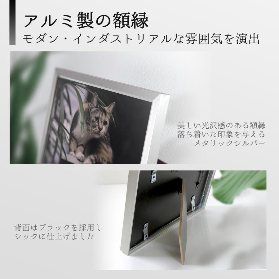 フォトフレーム 写真立て 壁掛け A4サイズ 大きめ 横長 スタンド