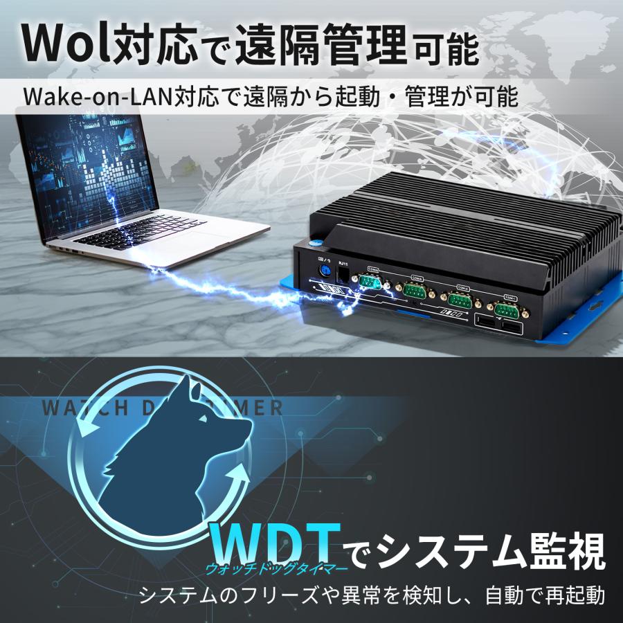 ファンレスPC ミニPC 産業用 Windows11 インテル i5 / 16GB / 512GB 組込 制御 業務用 シリアル通信 デスクトップサーバー ボックス型 新品 minipc Skynew S15 | Skynew | 04