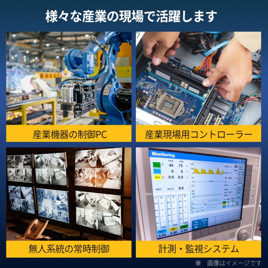 ファンレスミニPC 産業用 Windows11 Intel i3 / 8GB / 256GB 組込 制御 業務用 デスクトップパソコン サーバー ボックス型 新品 Skynew S3+ |  | 02