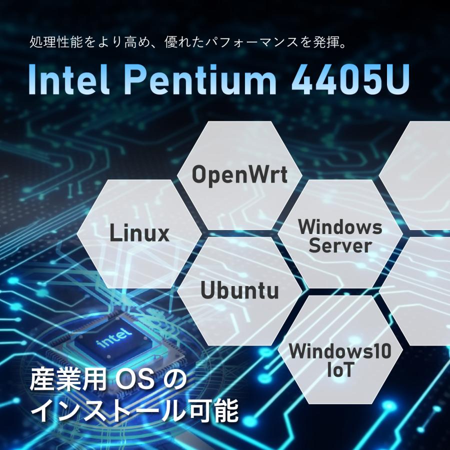 ミニPC ファンレスPC デスクトップPC 産業 工業 業務用 WATCHDOG 6COM / Windows 11 / Intel Pentium 4405U / DDR4L 8GB / SSD 256GB / Skynew S6 | Skynew | 02