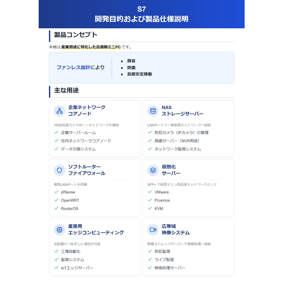 ファンレス ミニpc デスクトップ Ubuntsu 小型 軽量 省電力 持ち運び インテル N150 8GB DDR4 / 128GB SSD / Wi-Fi6 / 産業用 業務用 ボックス型 新品 Skynew S7 | Skynew | 08
