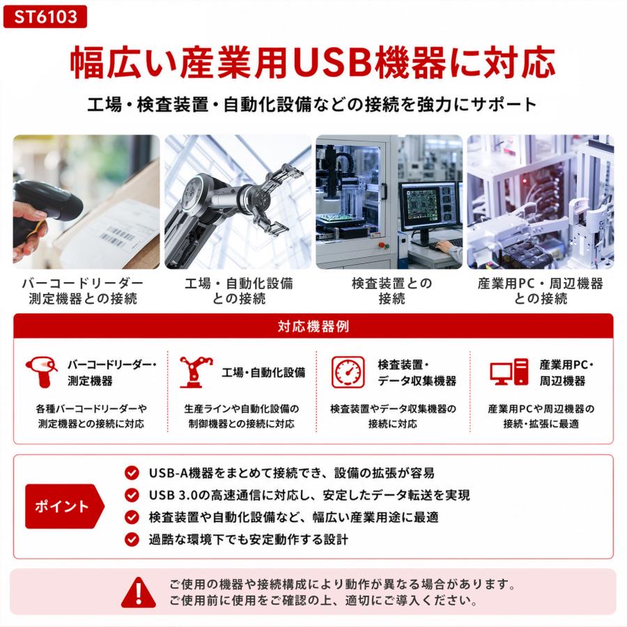 Skynew ST6103 PCIe 2.0 x4 USB拡張カード 5Gbps USB-A 8ポート USB3.0（USB 3.2 Gen1）対応 FL1100 PI7C9X2G608 産業用 マシンビジョン バーコードリーダー |  | 04