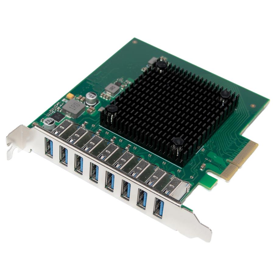 Skynew ST6103 PCIe 2.0 x4 USB拡張カード 5Gbps USB-A 8ポート USB3.0（USB 3.2 Gen1）対応 FL1100 PI7C9X2G608 産業用 マシンビジョン バーコードリーダー |  | 08