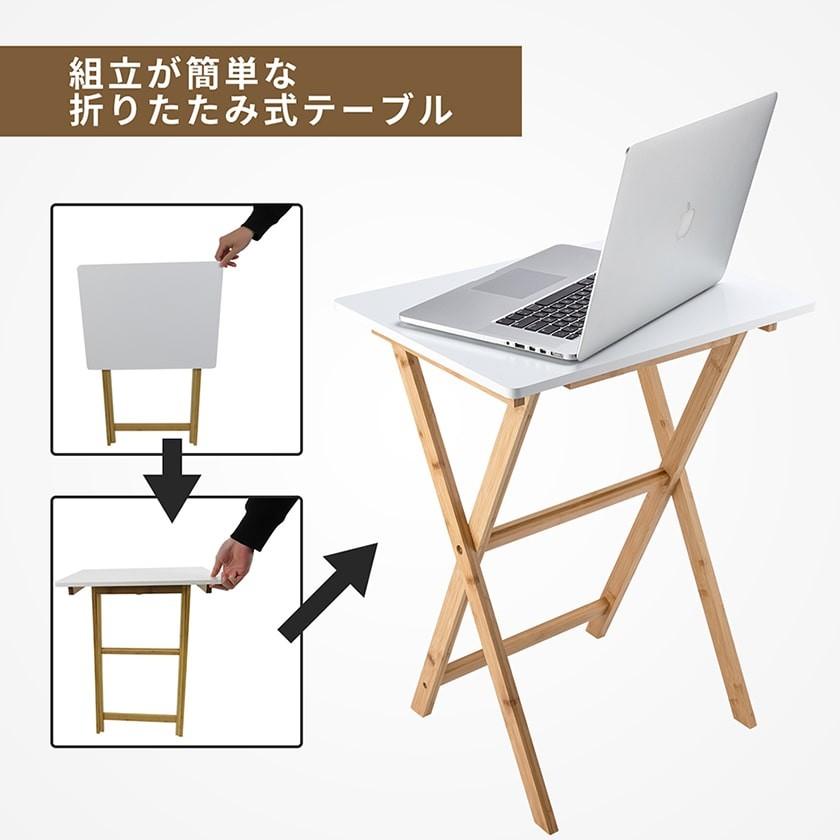 ❉レトロ✿ 隙間にしまえる折りたたみデスク　収納式　持ち運び可能　学習机 58-413-002p1.jpg
