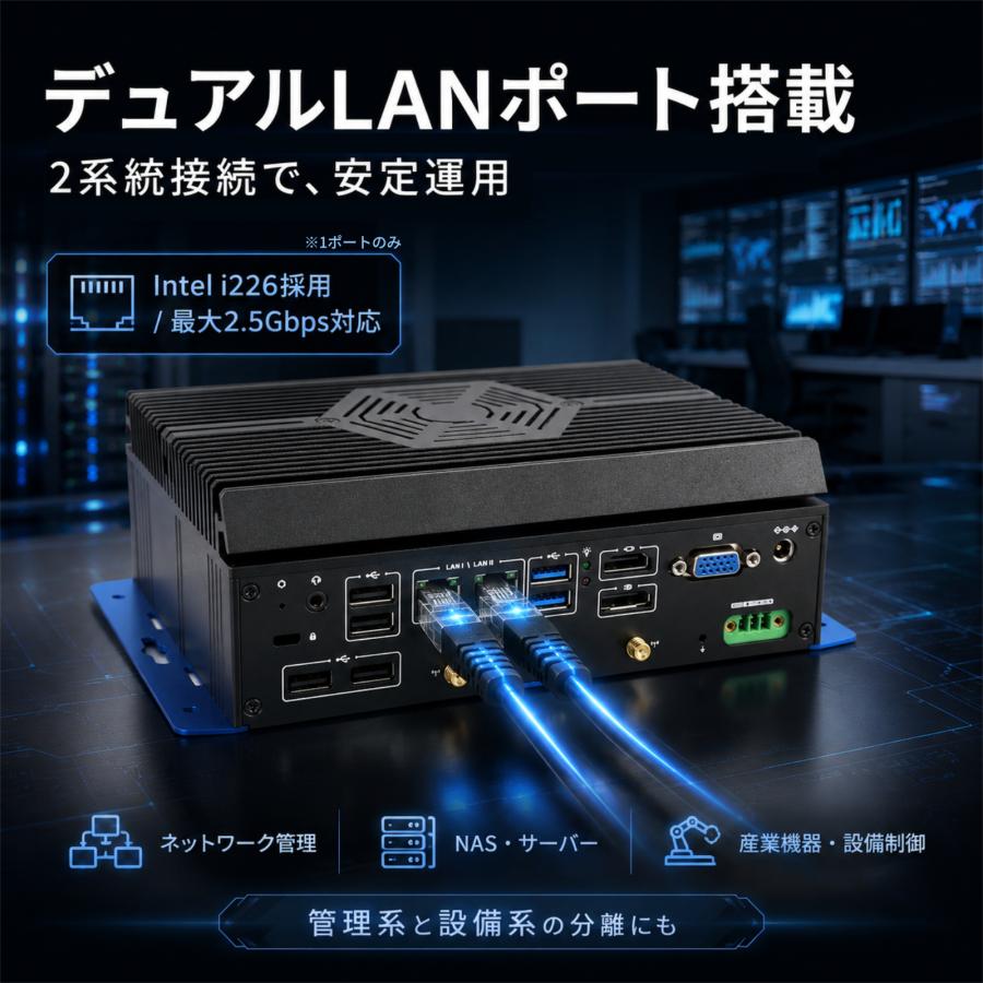 ミニPC 小型 デスクトップPC 第11世代 インテル i7 16GB 512GB COMポート WATCHDOG デュアルLAN マルチディスプレイ 産業 組込 ボックス型PC Skynew W11v1 | Skynew | 07