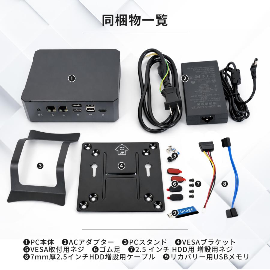 高性能 ミニPC デスクトップPC Intel Core Ultra 7 155H / 16GB / 1TB 動画編集 画像編集 AI マルチディスプレイ 小型PC 省スペース 持ち運び 新品 Skynew W14 | Skynew | 08