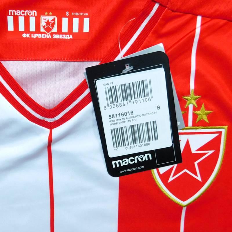 レッドスターベオグラード　19　ホーム　半袖　ユニフォーム　MACRON　2019シーズン(正規品/メール便可/メーカーコード58116016) | macron | 02