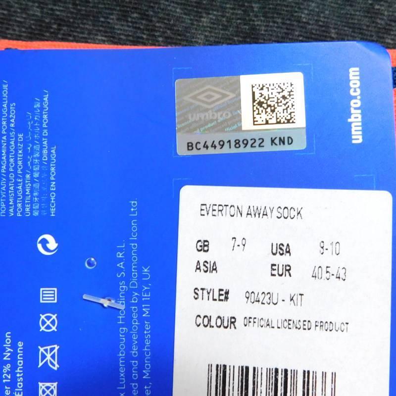 エバートン　19　アウェイ　ソックス　UMBRO　2019シーズン(正規品/メール便可/メーカーコード90423U) | umbro | 03