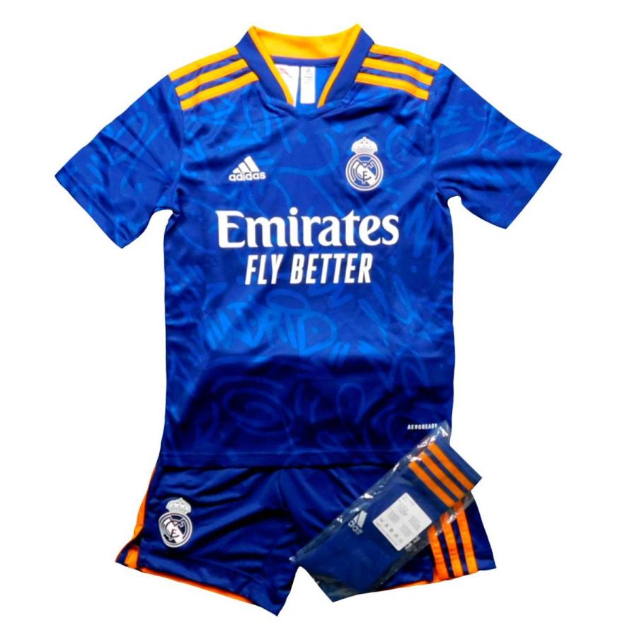 レアルマドリード　21　アウェイ　半袖　ミニキット/ジュニアユニフォーム・パンツ・ソックスセット　ADIDAS　2021シーズン(正規品/メール便可) | adidas