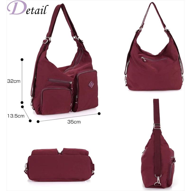 ショルダーバッグ レディース リュック 3way 斜め掛け ナイロン 防水 / 2402 |  | 06