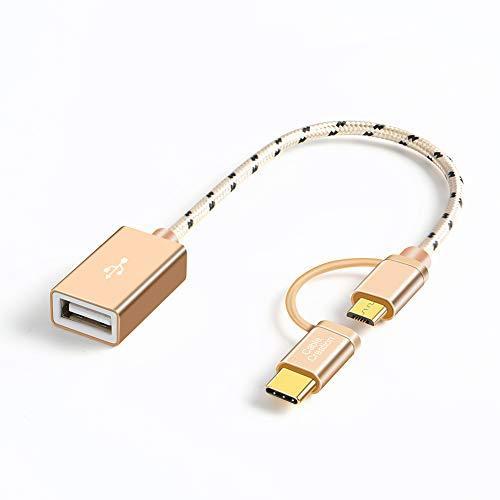 【正規通販】 Micro USB + Type C to USB，CableCreation Micro USB + Type C to USB 2.0アダプタ シ USBケーブル