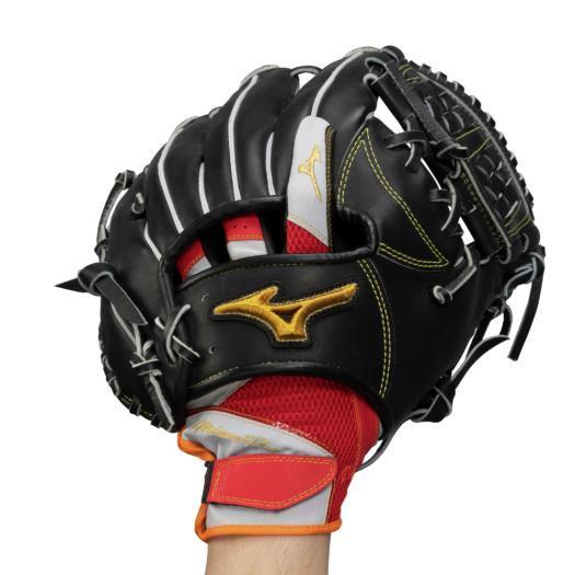 【限定カラー】 ミズノプロ　MIZUNOPRO　守備手袋　左手用　1EJED07661　S〜L　野球　守備用　展示会限定　レッド×グレー×オレンジ　ドリームパックカラー｜bbltomoi｜04