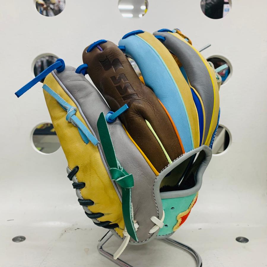 エスエスケイ　限定カラー　軟式用　内野手用　345型　SMRC123　型付け済み エスエスケイ（SSK） 【カラフルシリーズ】 限定カラー 軟式用 内野手