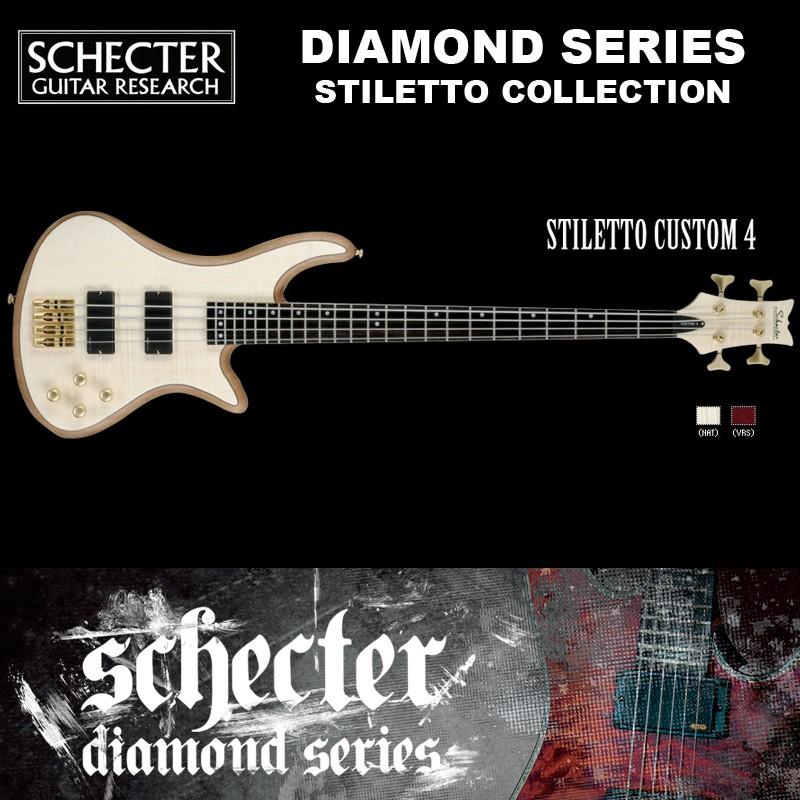 シェクター SCHECTER ベース / STILETTO CUSTOM 4 | AD-SL-CTM-4 スティレットカスタム4 4弦ベース ナチュラル ダイヤモンドシリーズ 2016年モデル 送料無料｜bbmusic