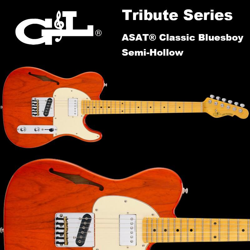 G&L Tribute Series / ASAT Classic Bluesboy Semi-Hollw Clear Orange