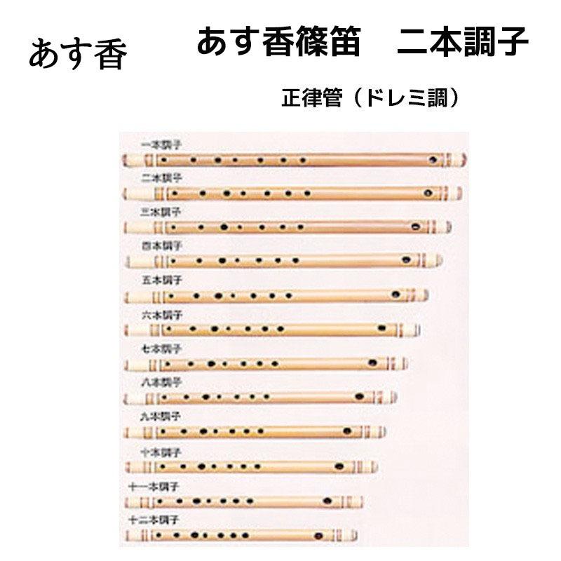 篠笛　二本調子　ドレミ調 あす香 篠笛 二本調子 正律管（ドレミ調）藤巻 合奏可能な正律管 2本