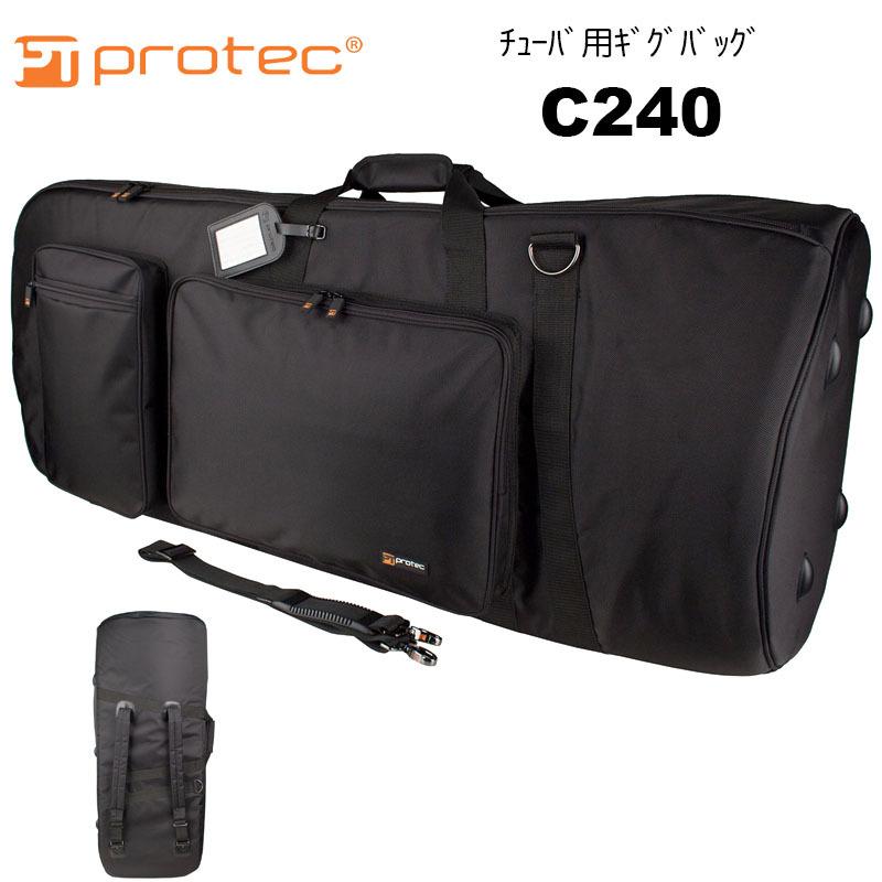 PROTEC チューバ用ギグバッグ C240 ブラック ファスナー リュック PROTEC（プロテック）チューバ用ギグバッグ C240 ファスナー